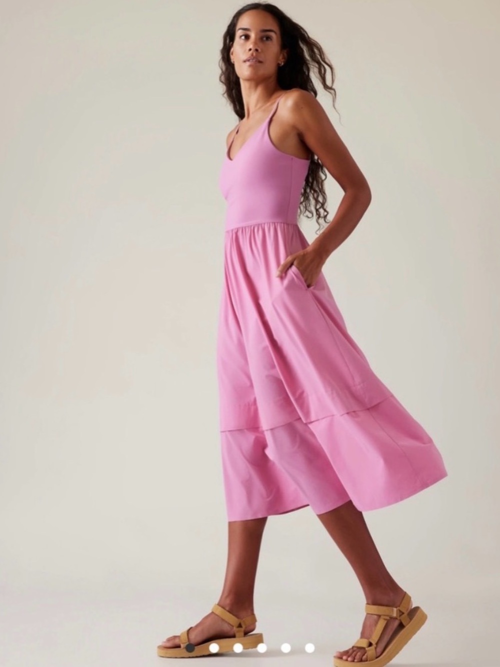 Athleta Elation V Neck Hybrid Dress Size: M